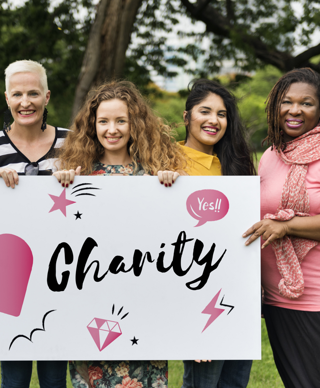 Charity Donation Heart Graphic Concept